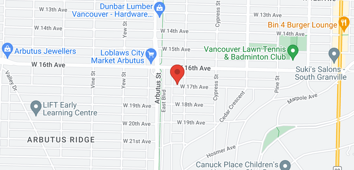 map of 2088 W 17TH AVENUE